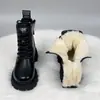 Botas Martin de suela gruesa para mujer, nuevo estilo invierno 2026, forradas de felpa y engrosadas para mayor comodidad, botines de moda y versátiles, botas de nieve cálidas para mujer