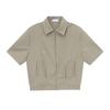 MTLCLOTHES abrigo de hombre primavera 2024 nuevo coreano color liso moda solapa corto manga corta cremallera abrigo