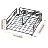 Suporte de Papel Toalha de Mesa para Hotel Comida Ocidental Restaurante Comercial Suporte de Papel para Desktop Suporte Criativo Quadrado de Ferro para Papel Toalha Prateleira de Armazenamento