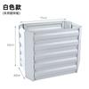 Cajas de Flores Galvanizadas Multiespecificación para Balcones de Patio, Jardineras Rectangulares, Cajas de Plantación de Vegetales para Valla Exterior, Cajas de Flores Estilo Pastoral