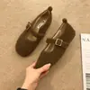 Sapatos Slip-On de Lã Vermelha na Moda Estilo Retrô para Mulheres, Adequados para Outono e Inverno, Versáteis e Quentes, Estilo Mary Jane