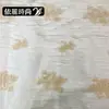 Tecido chiffon plissado de mistura de Tencel e poliéster com bordado de floco de neve, tecido de malha totalmente bordado para vestidos femininos