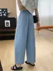 Pantalones Casuales Cropped Rectos Holgados de Lyocell Tencel Transpirables y Frescos para Mujer, Pantalones Tipo Globo Finos de Verano