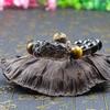 Pulsera de valiente de obsidiana de hielo natural piedra ojo de tigre piedra ojo de tigre pulsera hombre obsidiana fábrica venta directa al por mayor