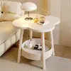 Estante de Almacenamiento Minimalista Moderno para Mesita de Noche Mesa de Café con Forma de Nube Armario de Mesita de Noche de Trébol de Cuatro Hojas Mesa de Café Pequeña Mesa Lateral para Sofá de Uso Diario