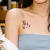 Pegatina de Tatuaje Temporal Mariposa Rosa Y2K - Rosa Fluorescente Halloween Retro Milenio para Hombres y Mujeres, Duradero e Impermeable para Brazos y Piernas