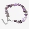 Pulsera de grava irregular de cristal natural de ágata transfronteriza pulsera de piedra semipreciosa joyería de piedra de color ins europeo y americano