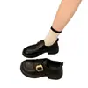 Mocasines de plataforma alta para mujer, nuevo estilo de verano, zapatos Mary Jane estilo británico, zapatos de cuero retro pequeños, zapatos JK