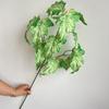 12 Folhas de Begônia Folhas de Chuva de Primavera Flores Artificiais de Casamento Fotografia Planta de Casa Decoração Floral Mori Vestido Suave Simulação Plantas Verdes