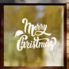 Feliz Navidad Feliz Navidad fuente inglesa personalizada juego de pegatinas para ventana de Navidad pegatinas de pared D152