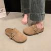 2025 Novas Sandálias de Dedo Birkenstock Retrô Femininas Moda Primavera e Outono Solado Grosso Couro Nobuck Sapatos Birkenstock Meio Chinelos Atacado