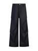Pantalones casuales de estilo americano, limpios, plisados, con microcuerno, para primavera y verano, holgados, rectos y drapeados, negros.
