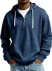 Jaqueta com Capuz de Cor Sólida e Manga Longa para Comércio Exterior Europeu e Americano Transfronteiriço Masculina de Veludo Cotelê Esportiva Casual Roupas Masculinas Moletom Masculino