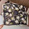 Bufanda de seda de espiga y paisley para viajar, pañuelo cuadrado de bloques de color, pañuelo cuadrado artístico retro, pañuelo decorativo para el cuello, transpirable y moderno