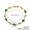 Moxi Transfronterizo Pulsera de Moda con Forma de Hoja de Zircón y Enredadera de Diamantes Completos Pulsera de Moda Geométrico Simple Personalizado