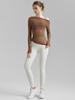 Traje de Yoga de dos piezas Primavera y Verano Nuevo Malla Deseo Puro Blusa Deportiva Línea Sin Vergüenza Ropa de Yoga Leica para Mujer