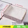 Caja de almacenamiento tejida a mano, caja de pañuelos de escritorio, cesta para artículos varios, cesta de almacenamiento de cosméticos para escritorio, cesta de algodón hueca con patrón de hoja