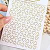 Comercio exterior más vendido simple hueco amor pegatinas de uñas adhesivas autoadhesivas embalaje amor torcido rosa pegatinas de decoración de uñas