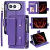 Aplicable a Funda de Cuero Duo para iPhone Teléfono Plegable Samsung Z Fold8 Billetera para Monedas Portatarjetas Soporte Funda Protectora