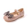 Zapatos de cuero rojos pequeños para niñas, primavera y otoño, nuevos zapatos de princesa con lazo, zapatos de alto rendimiento para niños, zapatos de suela suave para bebés.
