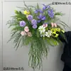 Accesorios de Boda Flores de Simulación Flores de Seda Flores Colgantes Soporte de Fondo Flores de Esquina Pantalla Geométrica de Hierro Forjado Pared de Fondo Flores de Esquina