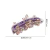 Presilha de rabo de cavalo alta de luxo leve presilha semi-presa acessório de cabelo de alta qualidade atmosfera de primavera e verão presilha de cabelo de cristal colorida presilha banana antiderrapante com diamantes