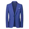 Comercio Electrónico Transfronterizo AliExpress Nuevo Estilo Traje de Hombre Ropa de Abrigo Talla Europea Solapa Simple Un Botón Traje Casual Individual para Hombre