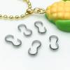 Platino Chapado en Oro Real de 18 Quilates Color Plata Grueso Conserva el Color Hebilla Abierta en Forma de 3 Hebilla de Conexión Colgante Colgante Accesorios para Joyería DIY