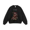 Sudaderas Originales Europeas y Americanas de Moda Lavadas Desgastadas de Cuello Redondo para Hombre y Mujer Hiphop High Street Vintage Sudaderas con Capucha para Parejas Transfronterizas