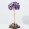 Árvore de cristal natural em grânulos ágata peça árvore da fortuna feita à mão decoração de mesa para casa presente