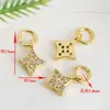 Pingente de Zircônia Microincrustada 18K Coração Trevo de Quatro Folhas Cauda de Peixe Lua Folhas Sol Flor de Ameixa Pulseira Pingente de Colar diy