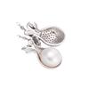 Monedero de Plata Esterlina 925 Cadena de Perlas Simple Elegante Combinable Estilo de Alta Gama Cadena para Clavícula Joyería de Perlas Shijia
