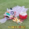 Accesorios Espesos para Danza del León para Niños, Cabeza de León Danza del León del Despertar, Pequeño Conjunto de León para Niños, Conjunto Completo de León del Sur de Cabeza de Danza del León