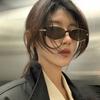 Gafas de sol Cat-Eye de Marco Delgado Estilo Coreano Irregulares Modernas Retro de Alta Gama Cuadradas para Adelgazar el Rostro