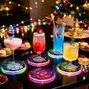 FGTYU001-025 Posavasos Acrílicos Luminosos Posavasos para Cócteles Posavasos para Bar Fiesta Navideña Posavasos LED
