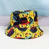 Chapéu de Pescador Estampado Pato Amarelo Europeu e Americano Primavera ao Ar Livre Proteção Solar Chapéu Balde Moda Desenho Animado Chapéu de Sol Chapéu de Sol