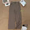 Série de Roupas de Treino para Outono Inicial Feminina Waffle Cintura Alta Emagrecedora Solta Perna Reta Calças de Moletom Versátil Roupa Esportiva Sensação Relaxada