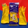 Guantes Amarillos de Látex Engrosados de Goma para Lavado de Autos, Guantes de Trabajo de Protección Laboral, Resistentes al Desgaste, Impermeables, Antideslizantes, Guantes de Plástico Duraderos para Lavar Platos, Venta al por Mayor