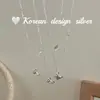 Colar Borboleta Dinâmico Escovado em Prata Esterlina S925 Estilo Ins Novo de Dongdaemun Coreano com uma Vibração Suave e Cool para Mulheres