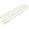 Óculos de corrente pendurada máscara óculos de corrente de óculos de cordão de óculos corda multicamadas chapeamento grosso (Cristal redondo em forma de O)