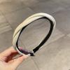 Alta caveira top outono e inverno castanho headband feminino francês retrô headband rosto lavagem antiderrapante hairpin Internet celebridade novo feixe de cabelo cocar