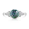 Anillos de Fuegos Artificiales de Piedras Preciosas Coloridas Cortadas, de Alta Venta en Tiktok y Xiaohongshu, con Deslumbrantes Incrustaciones de Diamante de Alto Carbono, Joyería para Transmisiones en Vivo y Dropshipping