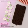 Molde de Silicona para Pastel de Mahjong Trece Banderas Cabello Diez Mil Cuatro Botones de Azúcar Chocolate Decorar Molde para Waffle Donut
