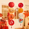 Decoración de Año Nuevo Shangmite Linternas de Papel Centro Comercial Supermercado Colgantes para Ventanas Festival de Primavera Escena de Año Nuevo Disposición de Atmósfera