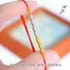 Puzuo Retención Fuerte del Color Arena Dorada Accesorios DIY Cuentas de Mijo de la Suerte Cuentas Espaciadoras Cuentas de Oliva Pulsera de Arroz de Siete Granos Hilo Rojo Bordado de Cuentas