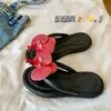 Produto popular no Sudeste Asiático transfronteiriço: Chinelos casuais de verão para mulheres, estilo dopamina, para férias, com estampa de borboleta e orquídea, sandálias de praia