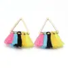 Pendientes de Aro Metálico con Borla de Abanico de Colores Accesorios para el Cabello Accesorios Colgantes Hechos a Mano DIY Colgante para Llave Colgante Pequeño