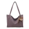 Bolsa tote feminina versátil, novo modelo 2026, bolsa de ombro versátil de grande capacidade retrô, bolsa moderna estilo faculdade para o dia a dia