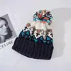 Gorro de Invierno con Capucha para Mujer para Personas de Mediana Edad y Mayores, Gorro de Punto de Terciopelo Plus para Mamá con Calentador de Cuello para Ciclismo, Gorro de Punto Cálido y a Prueba de Viento