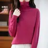 Suéter de gola alta feminino simples pulôver camada base malha solto casual moderno peça íntima camada base malha top